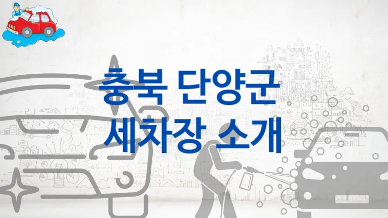 단양군 자동차 세차장 안내 및 추천 차량별 세차 가격