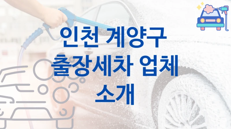 인천 계양구 
출장세차 업체 소개