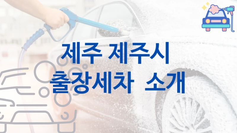 제주 제주시 방문 출장세차 소개, 크기별 세차 비용