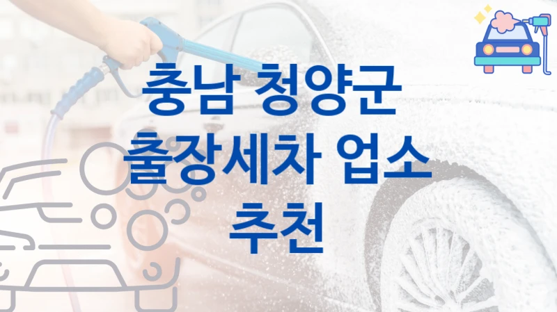 충남 청양군  출장세차 추천정보, 부위별 옵션별 비용