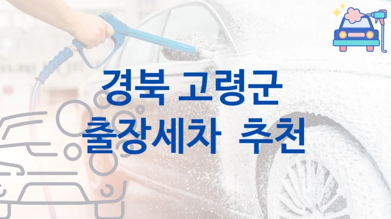 경북 고령군 
출장세차  추천