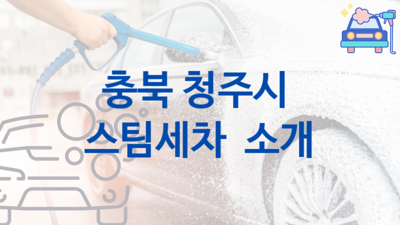 충북 청주시 자동차 스팀세차 소개- 종류별 부위별 비용