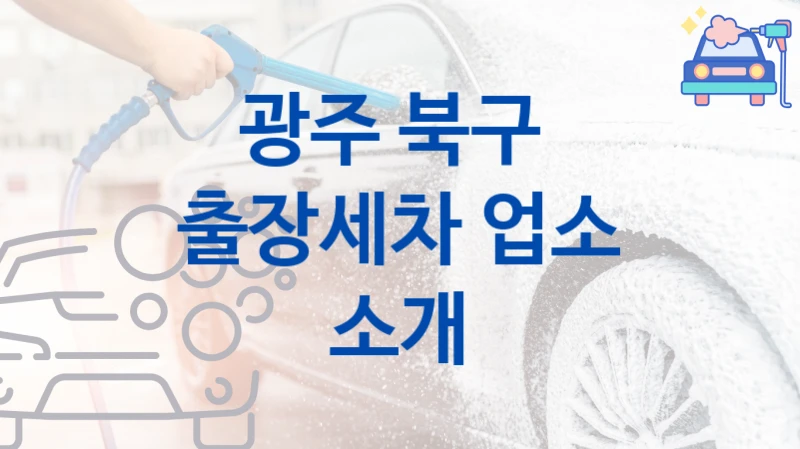 광주 북구 
출장세차 업소 소개