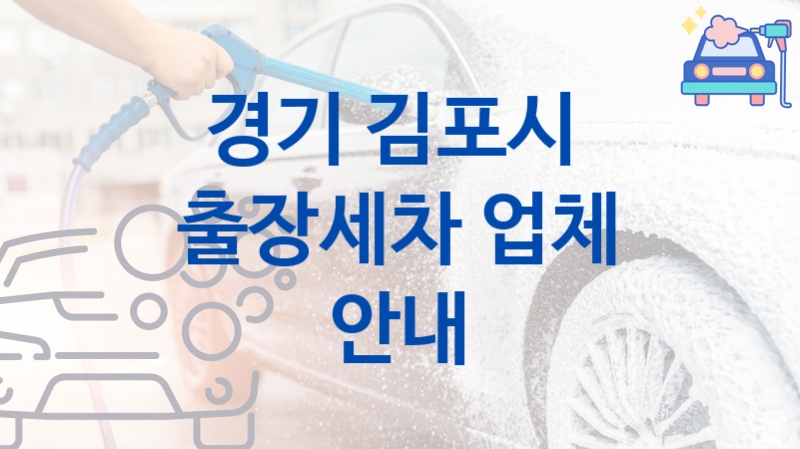 경기 김포시 자동차 출장세차 추천- 차종별 부위별 비용
