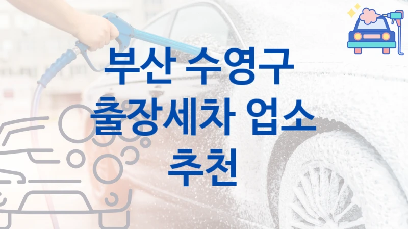 부산 수영구 
출장세차 업소 추천