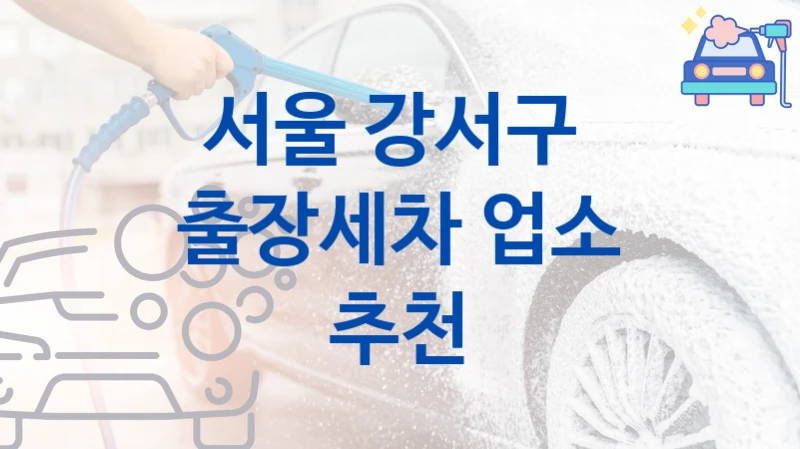 서울 강서구 
출장세차 업소 추천
