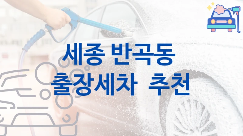 세종 반곡동 
출장세차  추천