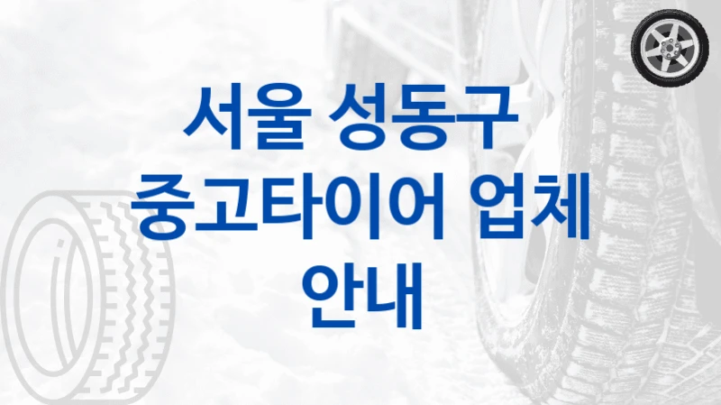 서울 성동구 
중고타이어 업체 안내