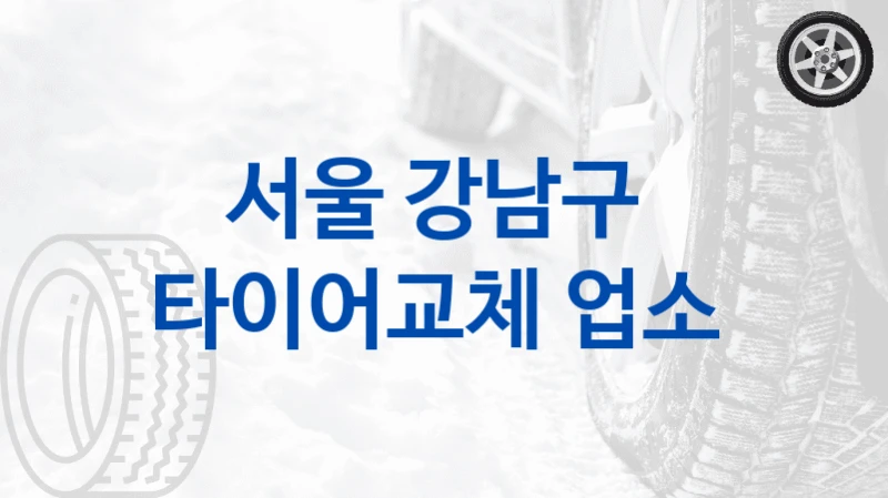 서울 강남구 
타이어교체 업소