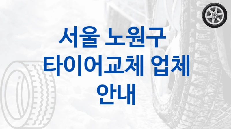서울 노원구 
타이어교체 업체 안내