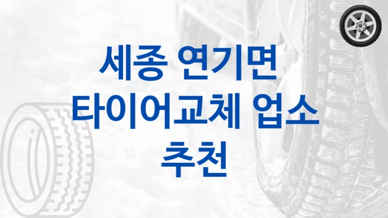 세종 연기면 
타이어교체 업소 추천