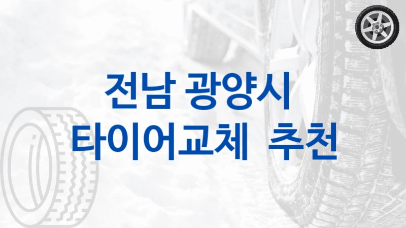 전남 광양시 
타이어교체  추천