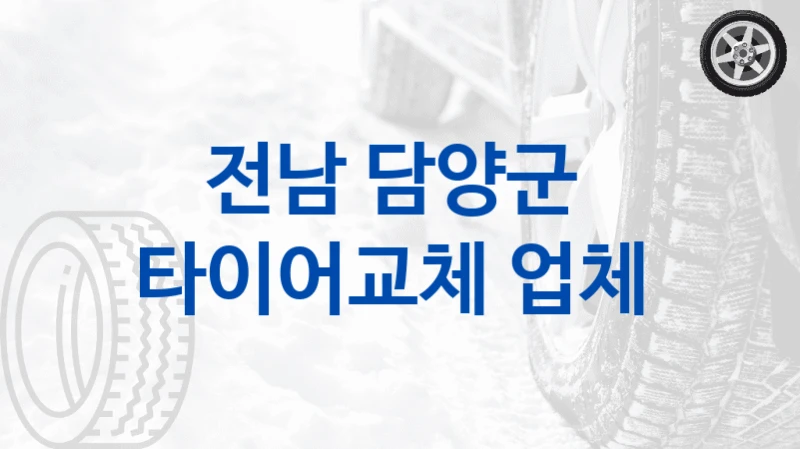 전남 담양군 
타이어교체 업체