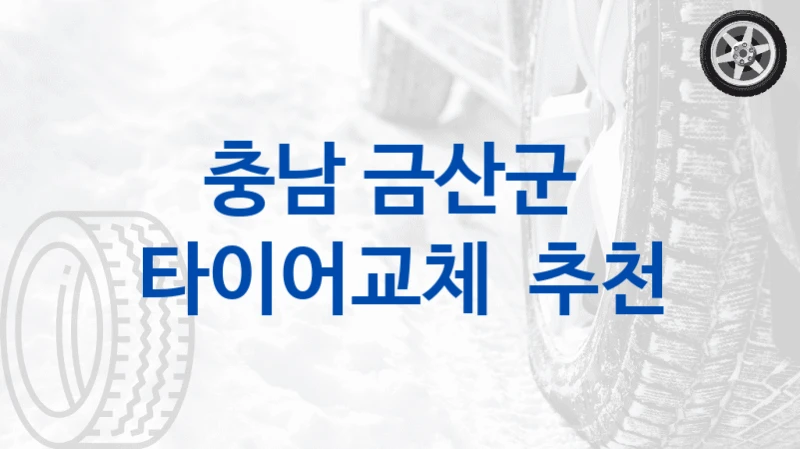 충남 금산군 
타이어교체  추천