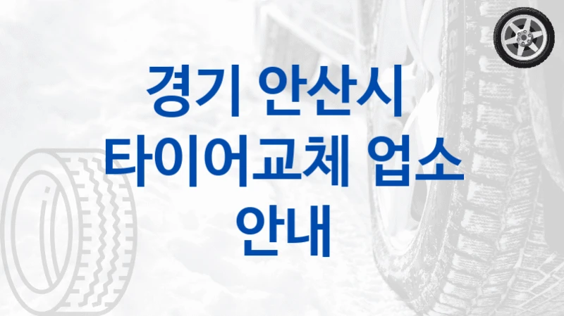 경기 안산시 
타이어교체 업소 안내
