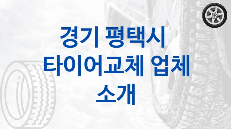 경기 평택시 
타이어교체 업체 소개