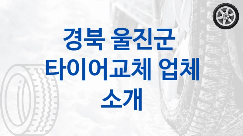 경북 울진군 
타이어교체 업체 소개