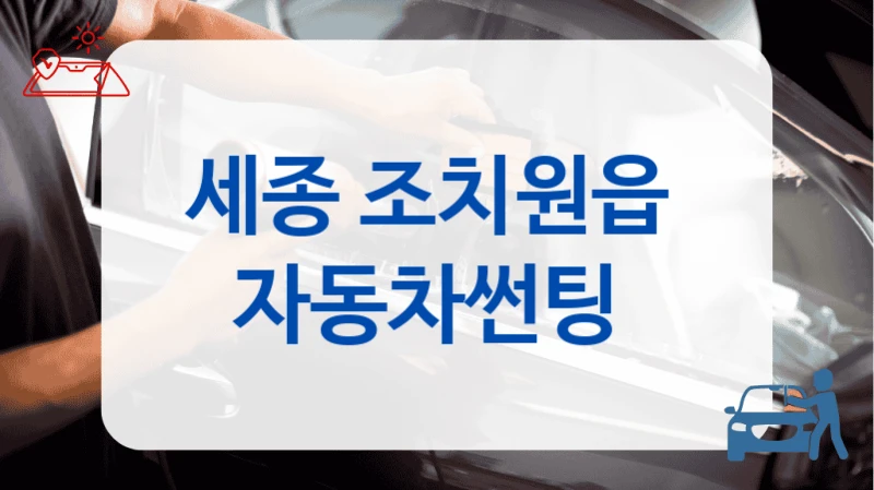 세종 조치원읍  자동차썬팅