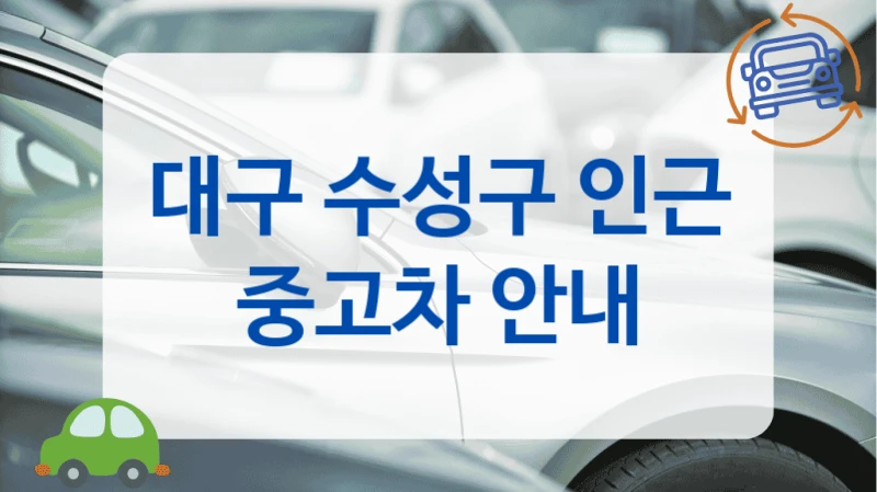 대구 수성구 인근 중고차 안내